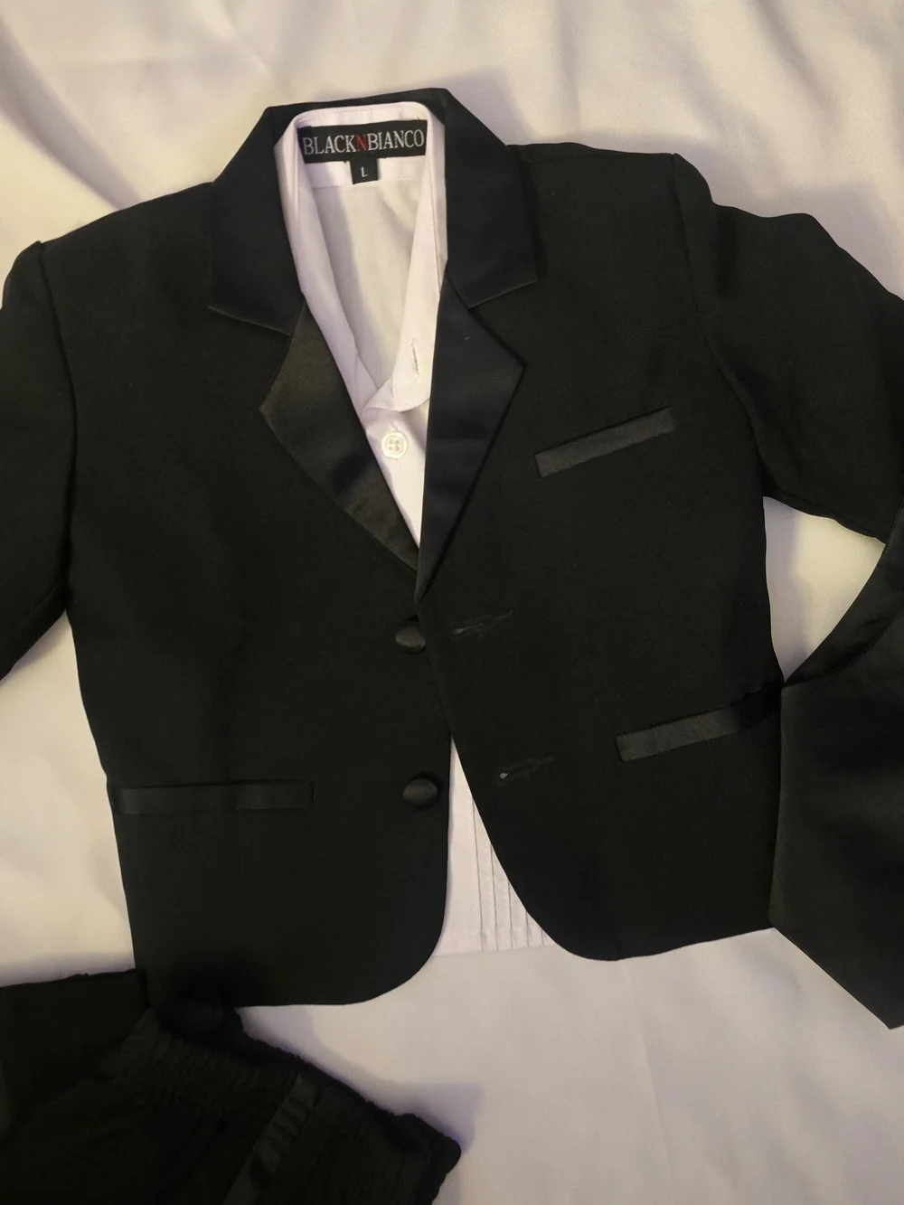Toodler Black Formal Suit Jacket, Vest & Pants Set